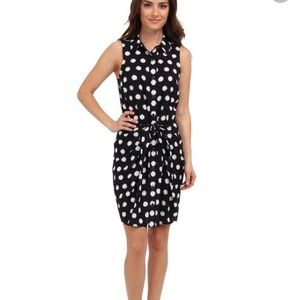 Michael Kors blue white polka dot dress